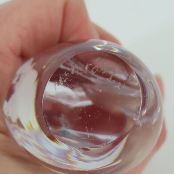 Maleras Clear Crystal Glass Mouse Figurine Statue 2.5in Signed Base Freestanding - Picture 9 of 12